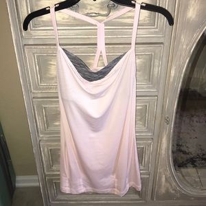 Lululemon Tank- built in bra, open back, size 4